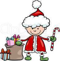 santa claus kid cartoon illustration