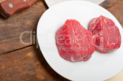 raw beef filet mignon