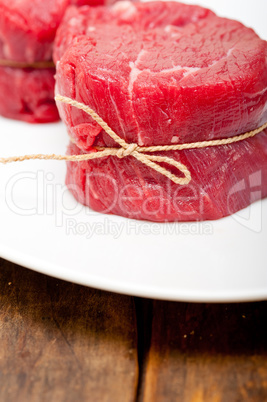 raw beef filet mignon