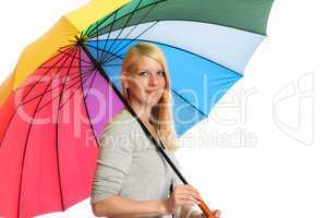 Frau mit Regenschirm