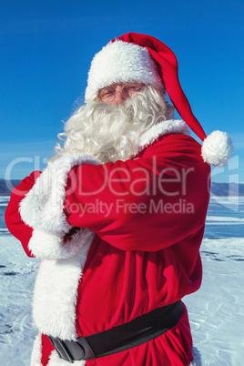 Portrait of Santa Claus outdoors