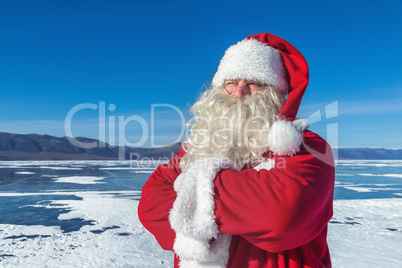 Portrait of Santa Claus outdoors