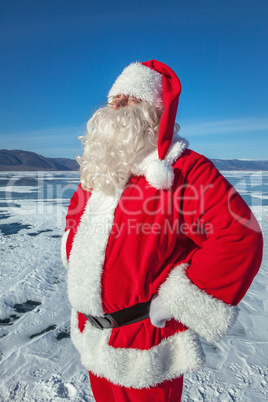 Portrait of Santa Claus outdoors