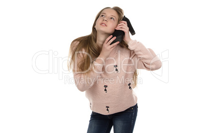 Photo of teenage girl with the shoe