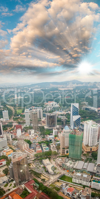 Kuala Lumpur. Aerial view at dusk