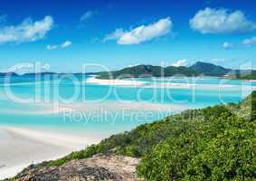 Whitehaven beach in the Whitsunday archipelago, Australia