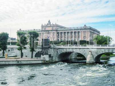 Stockholm architecture, view from Norrstrom River