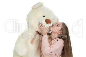 Image of happy teenage girl with teddy bear
