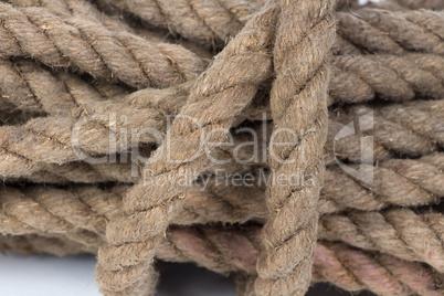 Isolated photo of twisted twine