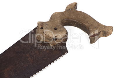 Image of handsaw with wood handle