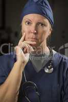 Attractive Female Doctor or Nurse Portrait