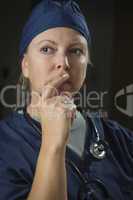 Attractive Female Doctor or Nurse Portrait
