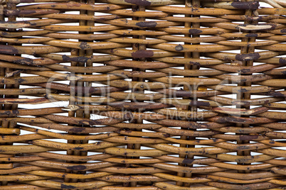 Photo of basket's wooden texture