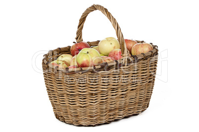 Photo of wicker basket wih apples