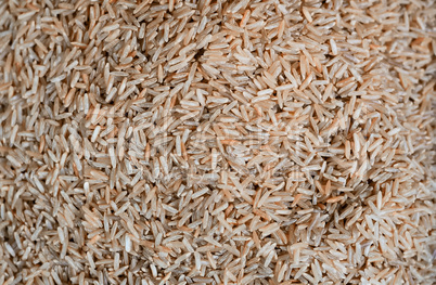 Rice on a market stand