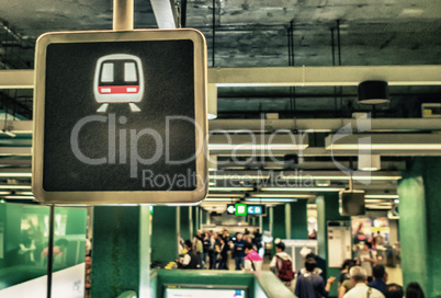 Hong Kong subway sign