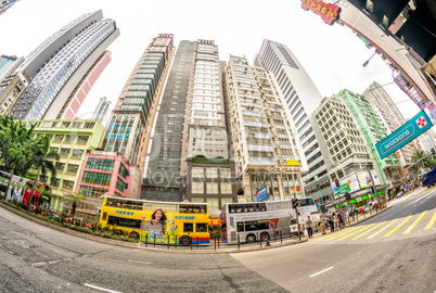 HONG KONG - MAY 5, 2014: Skyline of Hong Kong on a spring day. T