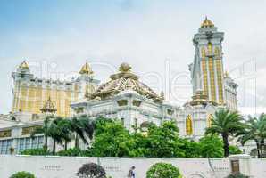 MACAU - MAY 10, 2014: Wonderful modern structure of city casinos