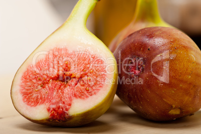 fresh figs on a rustic table