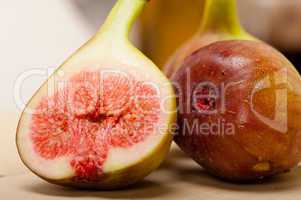 fresh figs on a rustic table