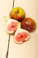 fresh figs on a rustic table