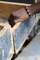 Hand of a Ghanaian at a shop
