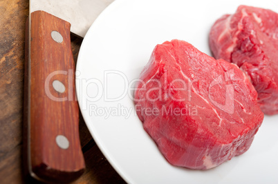 raw beef filet mignon