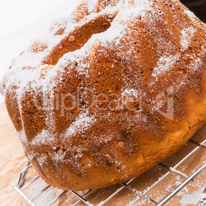 gluten-free cake with rice flour and kaymak