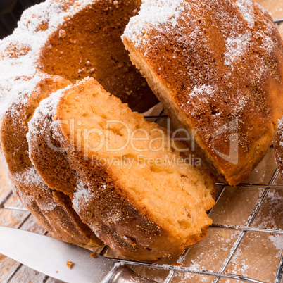 gluten-free cake with rice flour and kaymak