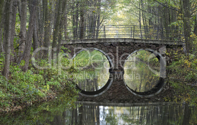 bridge in city park