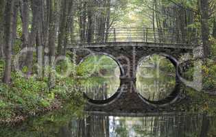 bridge in city park