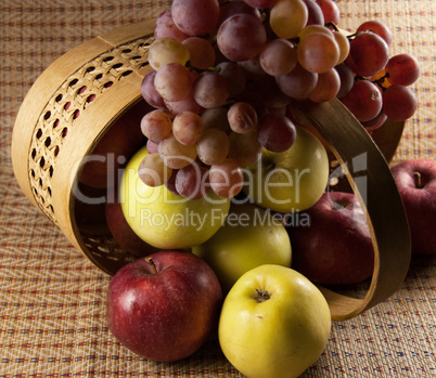 apples and grapes