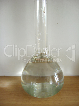 sample of water in a flask