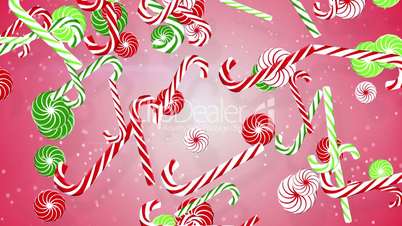 christmas candy canes loopable background