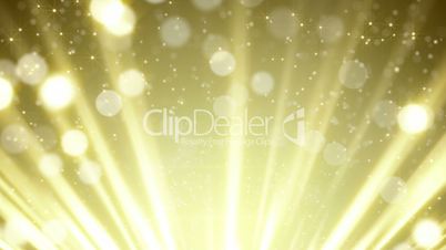 gold rays and bokeh circles abstract loopable background