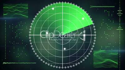 radar screen loopable technology background