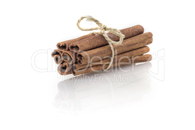 Cinnamon sticks on White