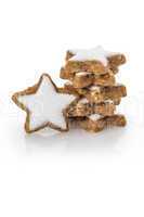 Star shaped cinnamon biscuits