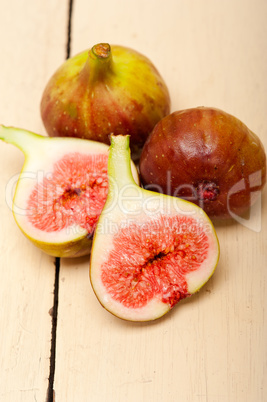 fresh figs on a rustic table