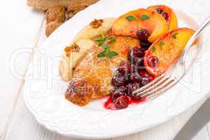 Duck breast with cranberry