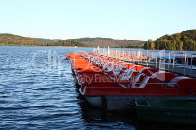 red pedal boats