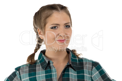 Photo of young farmer woman