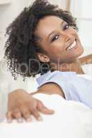 Relaxing Mixed Race African American Girl Young Woman