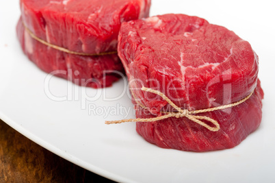 raw beef filet mignon