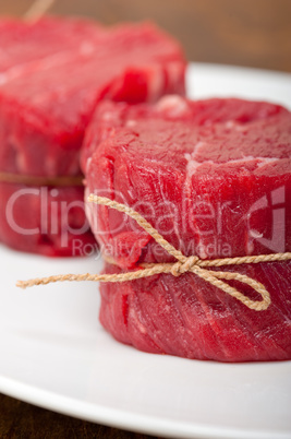 raw beef filet mignon