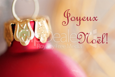 Christmas Ball Decoration with Joyeux Noel