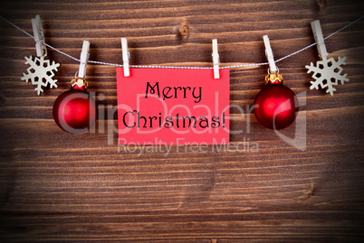 Christmas Greetings on a Red Banner