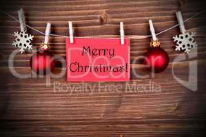 Christmas Greetings on a Red Banner