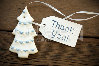 Christmas Tree Cookie with Thank You Label