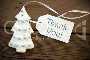 Christmas Tree Cookie with Thank You Label